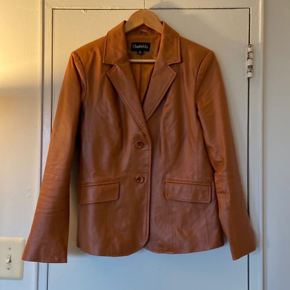 Leather blazer
